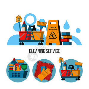 清潔服務(wù)圖標(biāo)專業(yè)清潔女士拖把水桶黃色濕地板標(biāo)志清潔用具